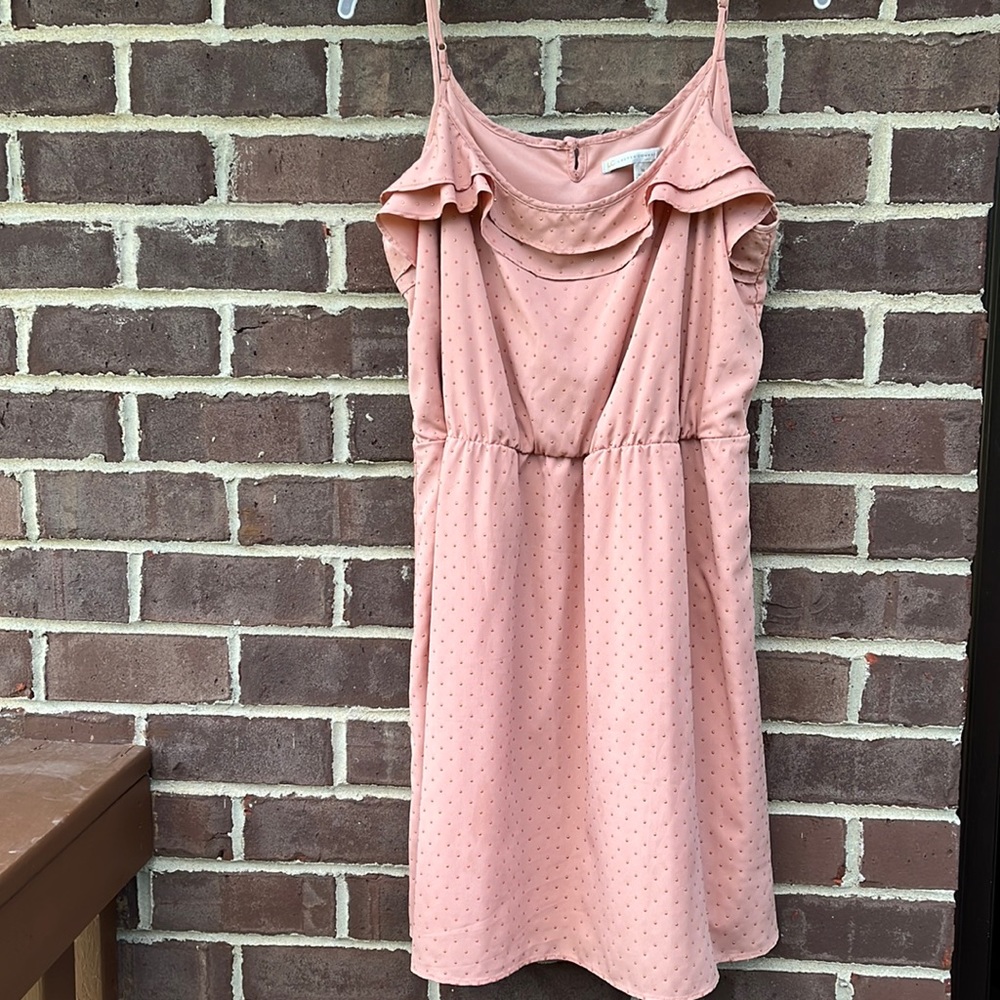 LC Lauren Conrad Beautiful pink blush with rose gold studs dress